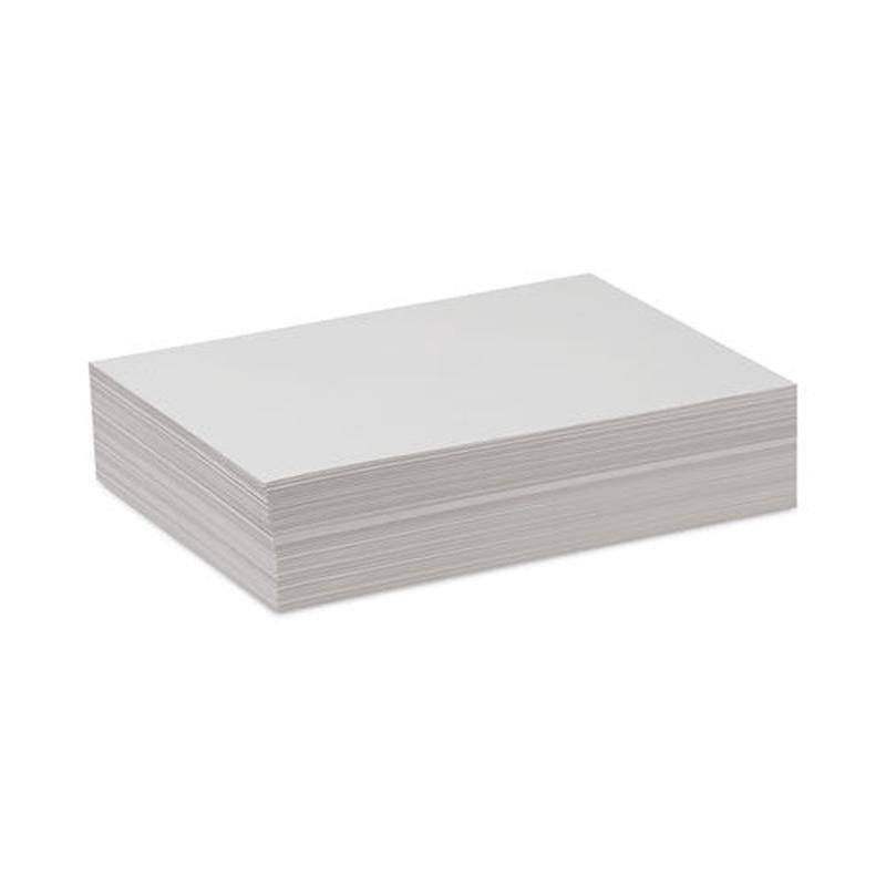 White Drawing Paper, 47 lb Text Weight, 9 x 12, Pure White, 500/Ream-(PAC4739)