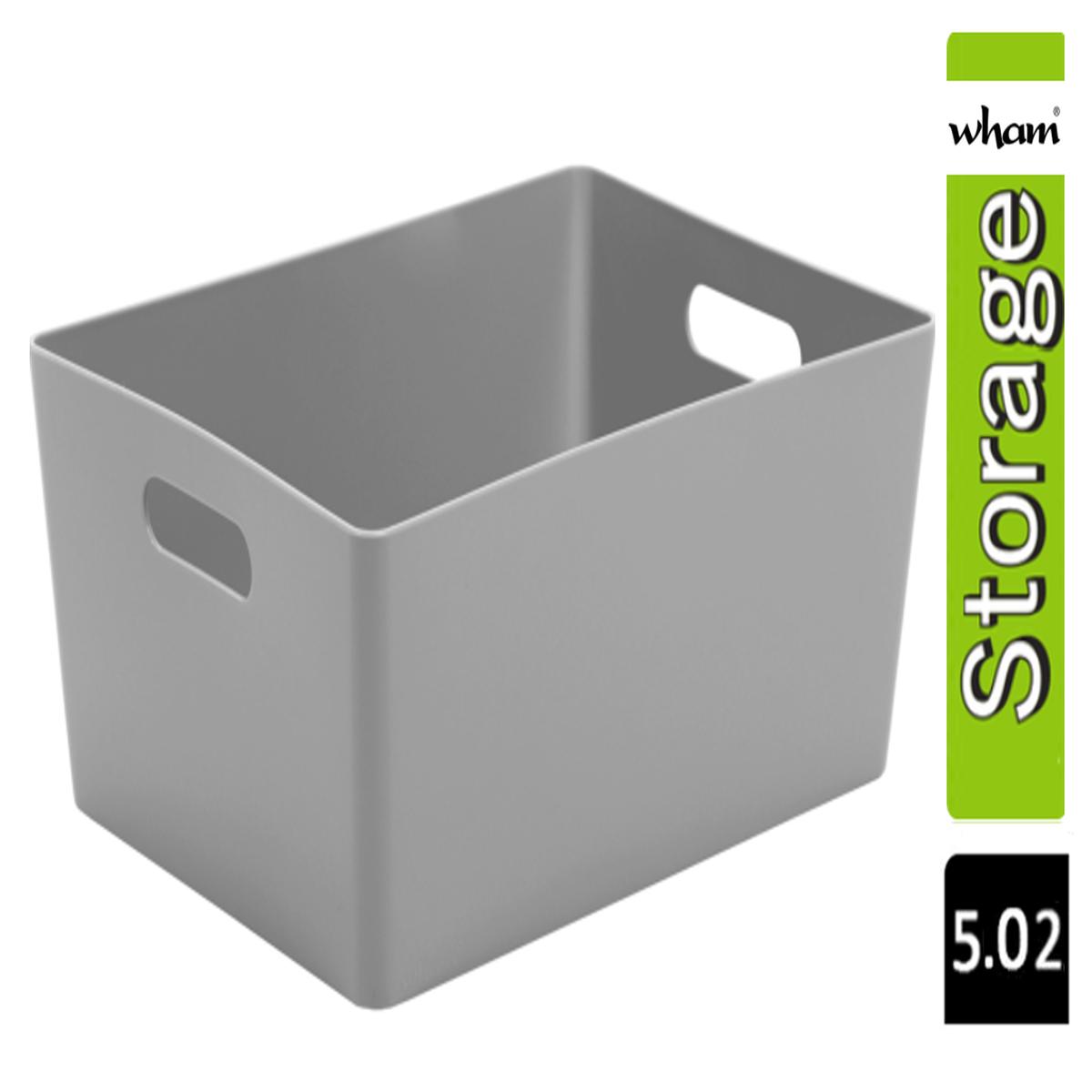 Wham Grey Rectangular Studio Basket 5.02 11.5 Litre - 6