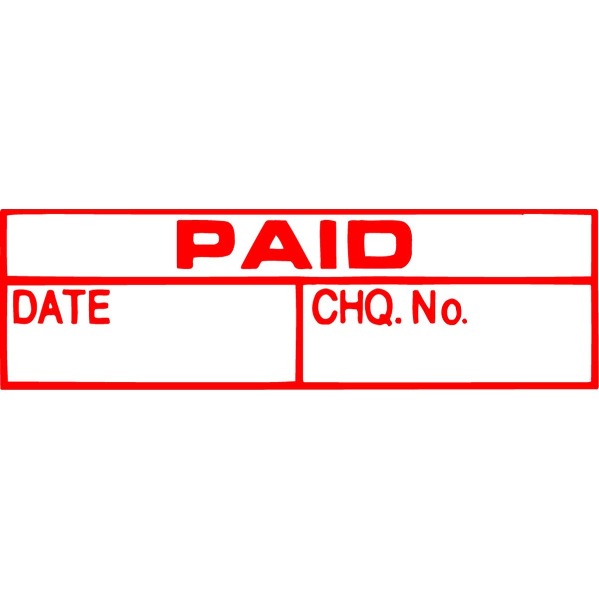 Xstamper Cx-Bn 1533 PaidDateChq No Red