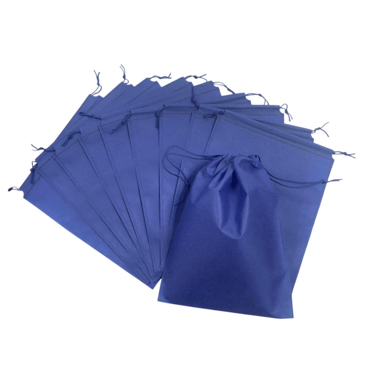 Pack of 25 Blue Coloured 32x22cm Non-Woven Drawstring Bags