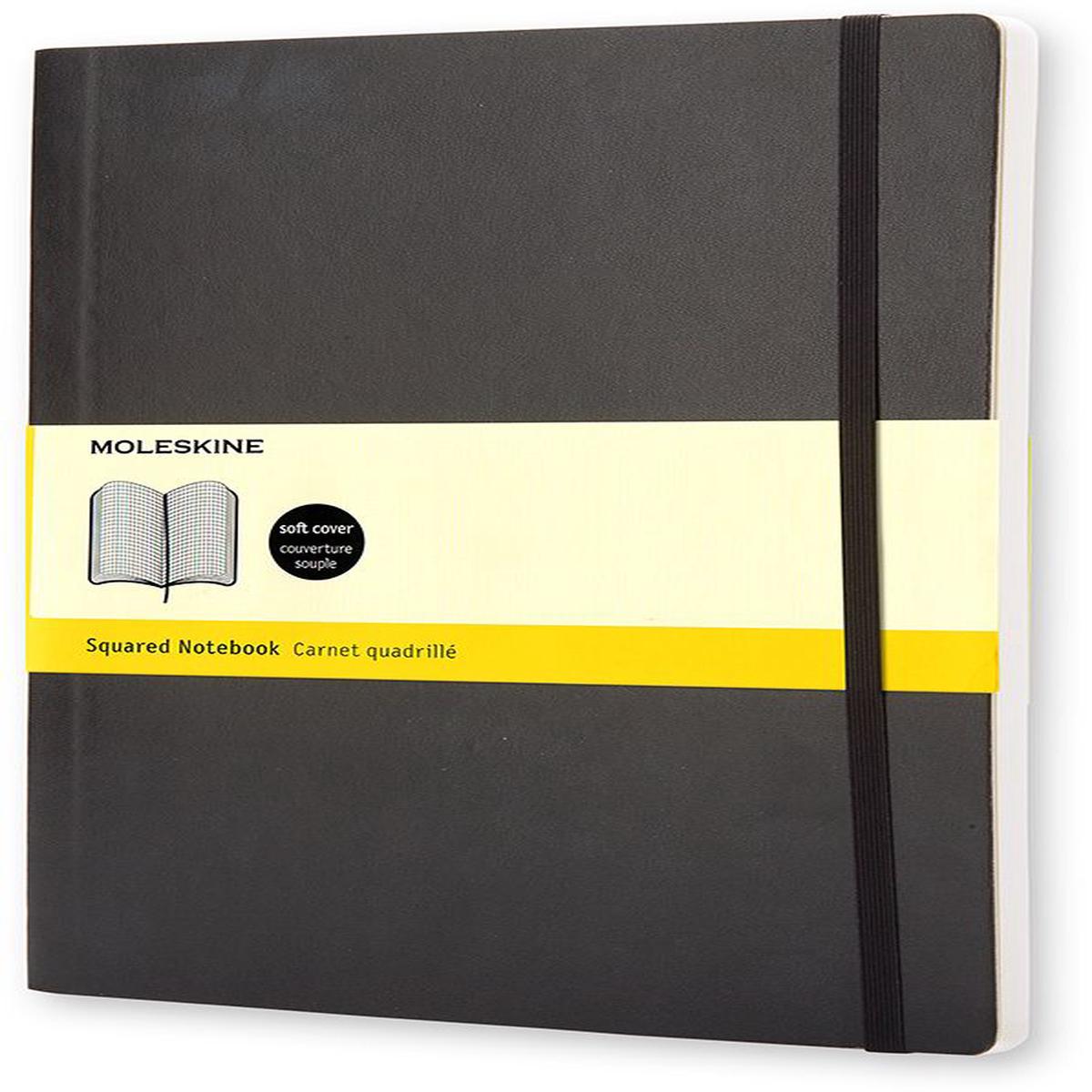 Moleskine Classic Notebook, Extra Large, Squared, Black, Soft Cover