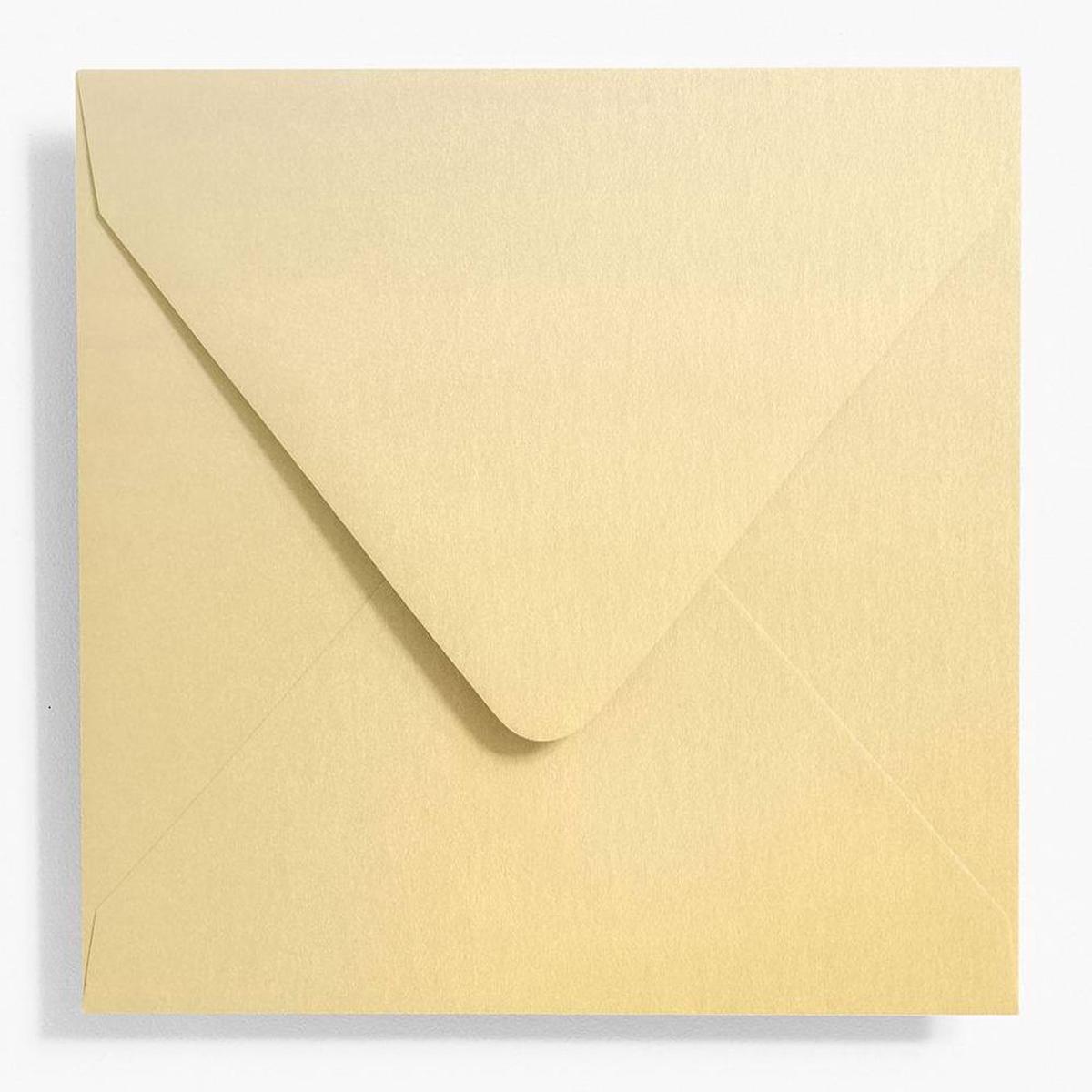 5.75" Square Shimmer Gold Envelopes