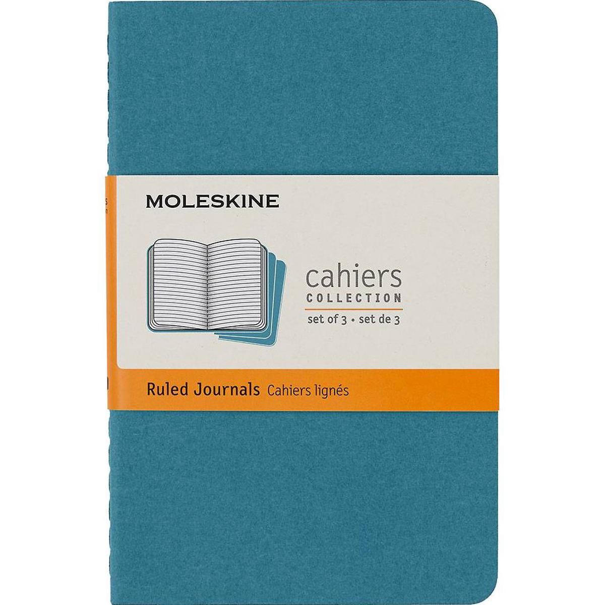 Moleskine Cahier Journal, Pocket, Ruled, Brisk Blue
