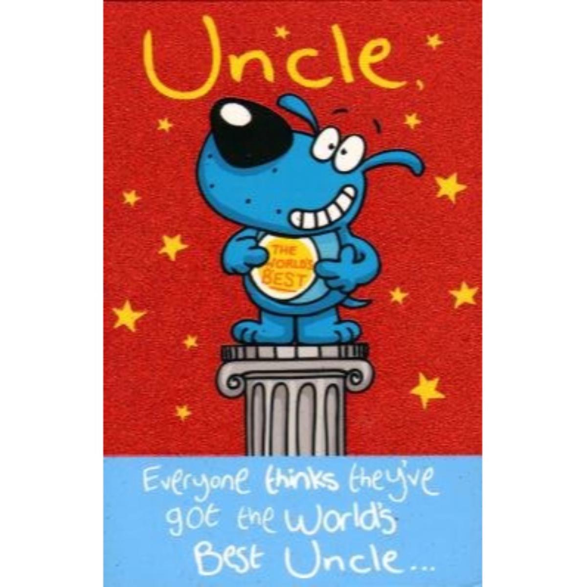 Worlds Best Uncle, Birthday Greetings Card Funny Joke