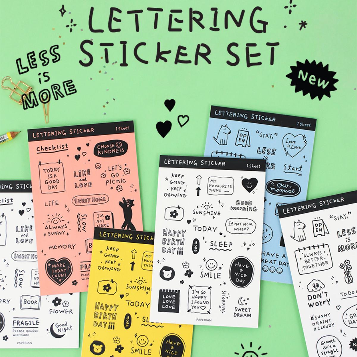 Paperian Lettering Sticker Set