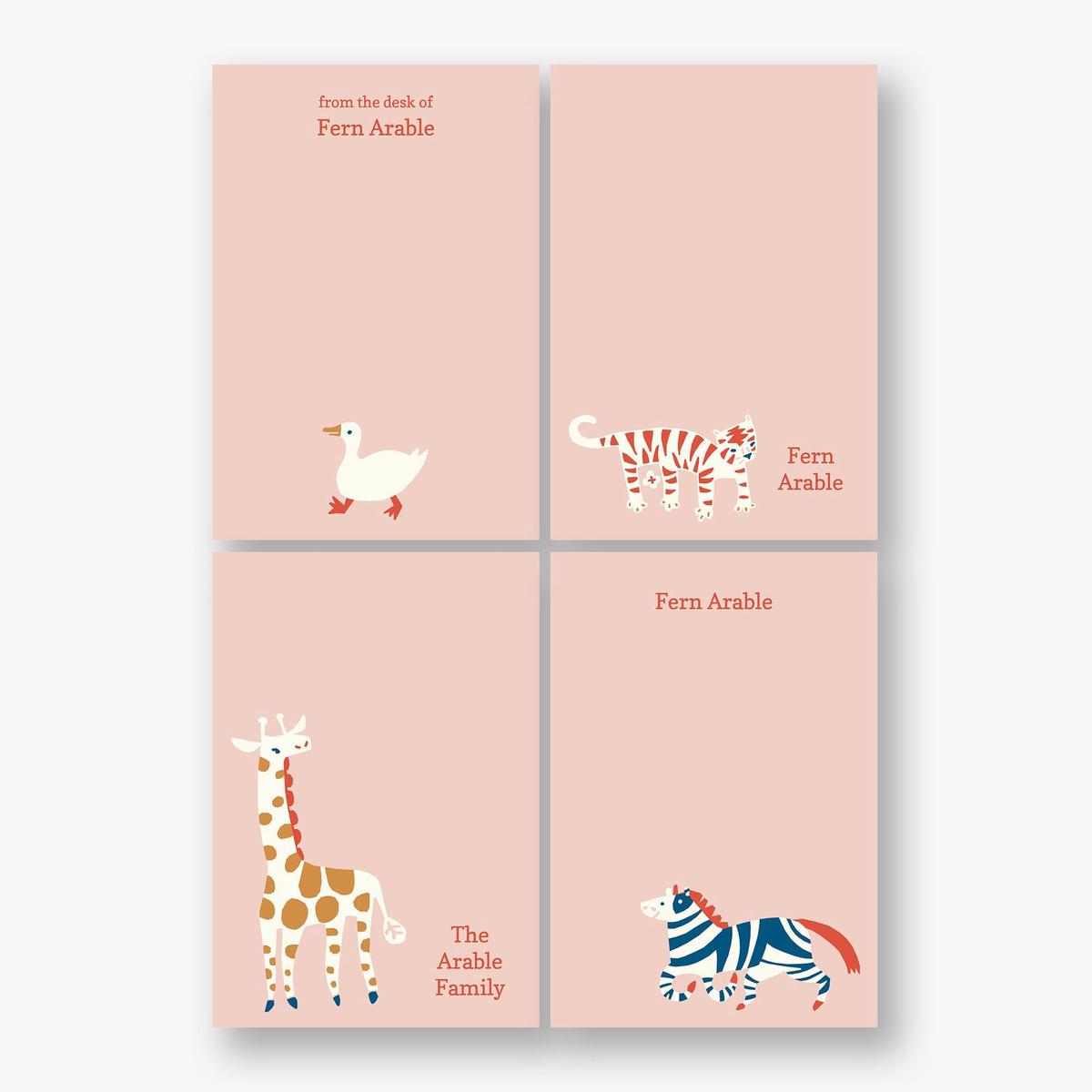 Little Safari Personalized Notepad Set
