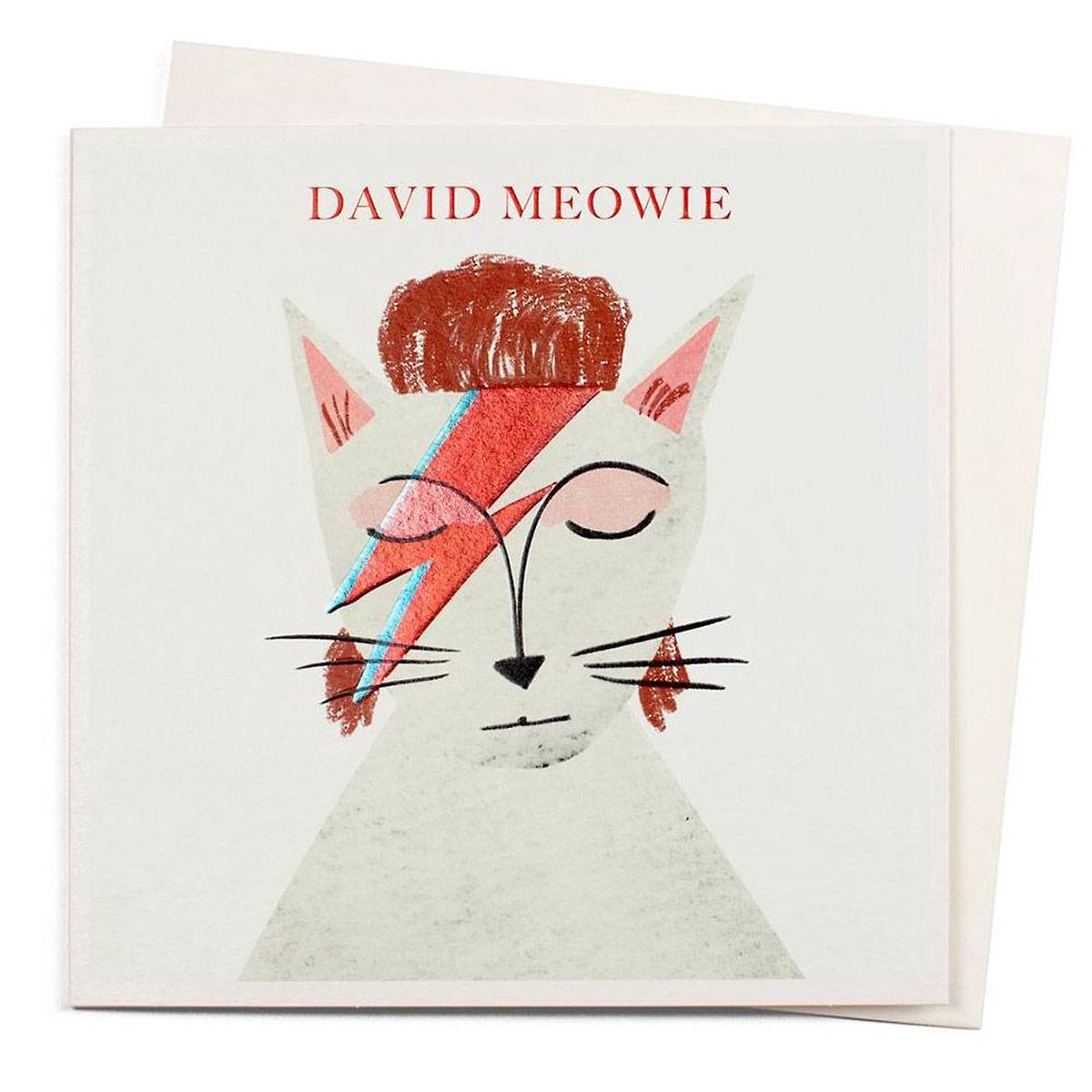 David Meowie Greeting Card