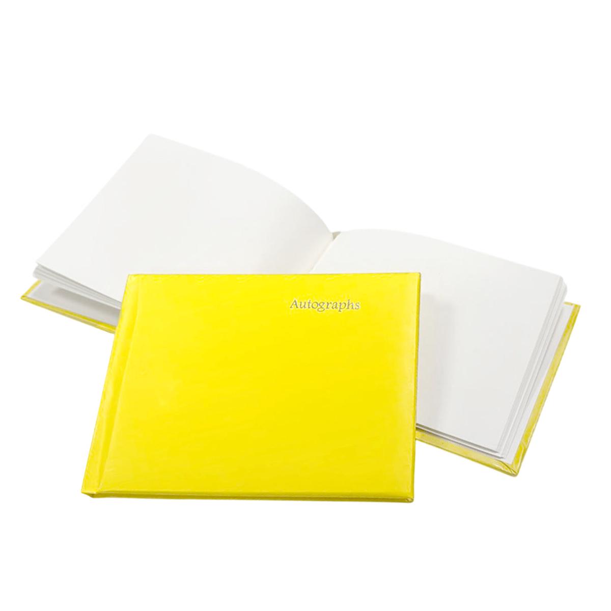 100 Pages Yellow Autograph Book School Leavers Signature, End of Term Memory Book