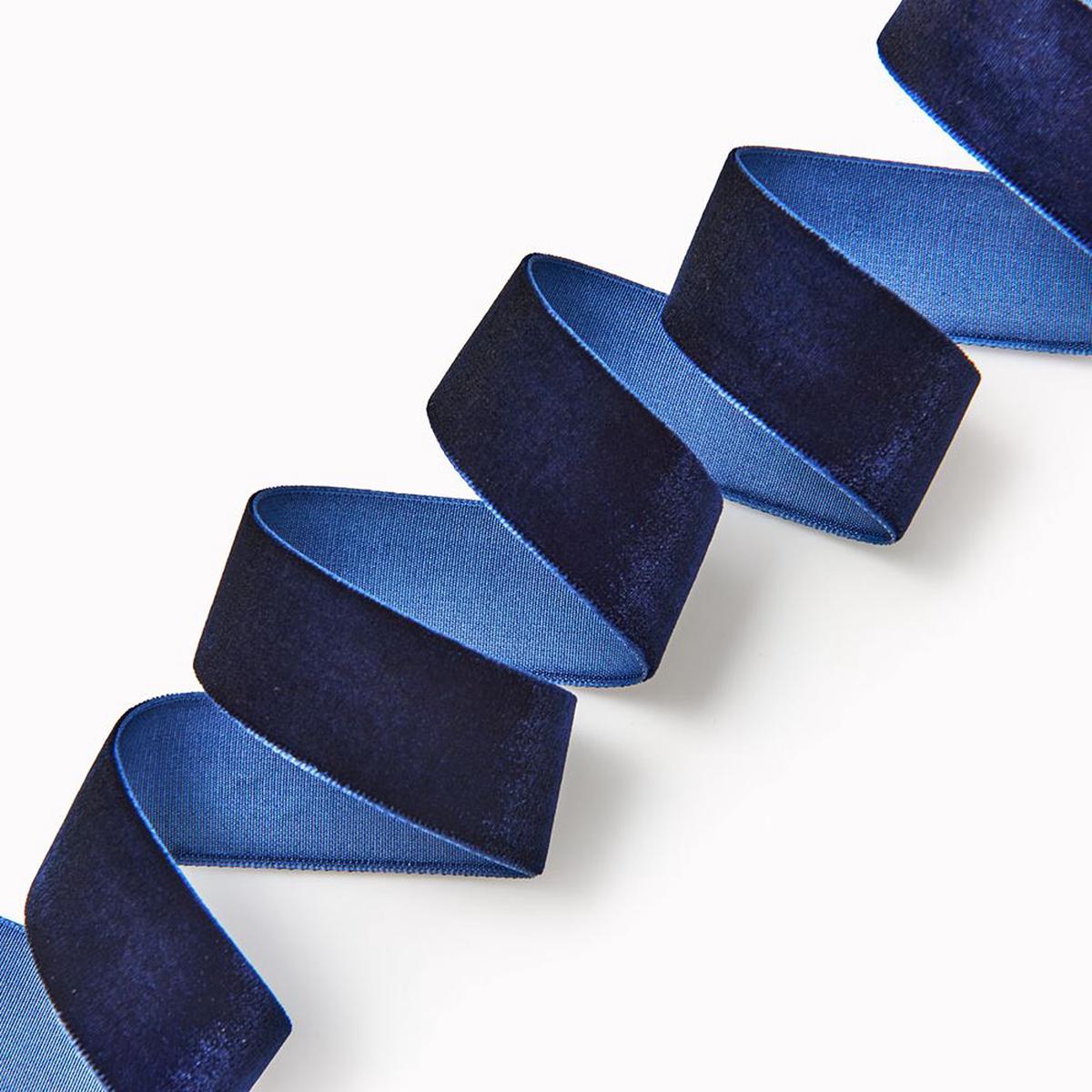 Dark Blue Velvet Ribbon 1" 5YD