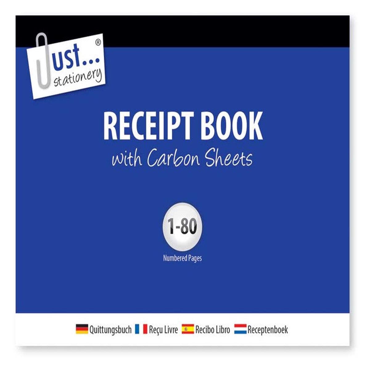 12 X Just Stationery 102 x 127 mm Receipt Books