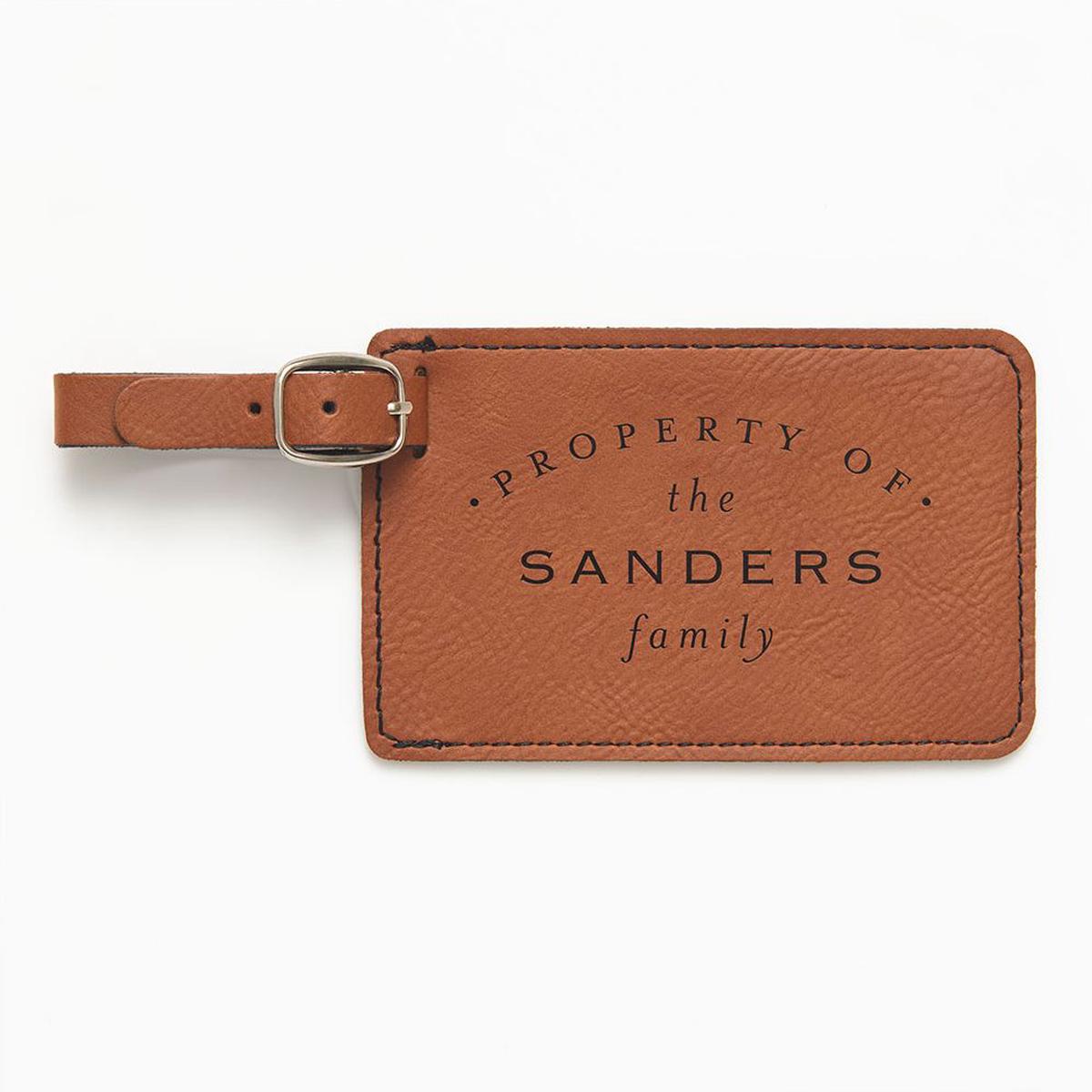 Property Of Brown Luggage Tag