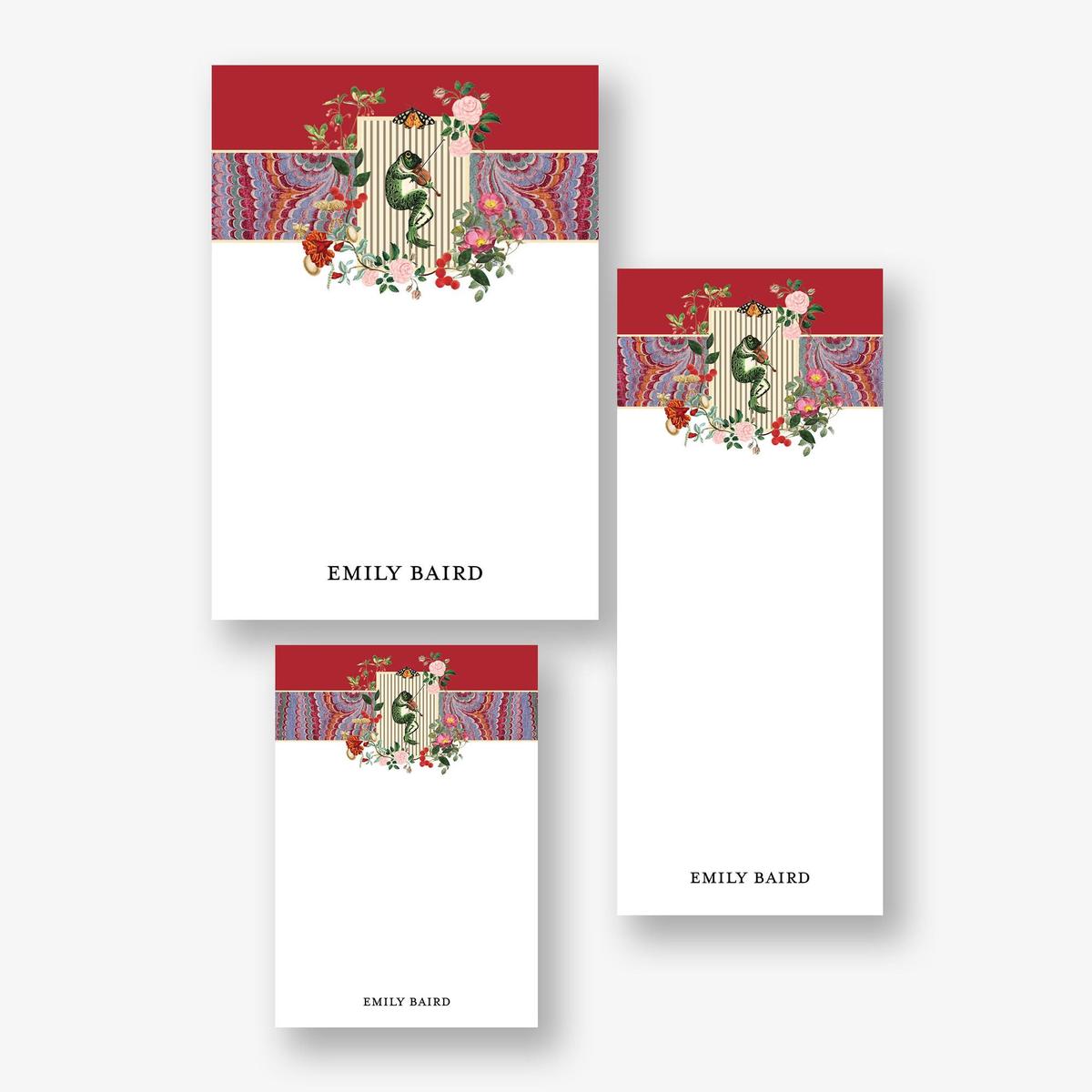Marbled Menagerie Personalized Mixed Notepad Set