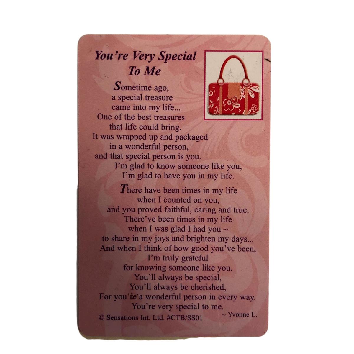 You`re Very Special To Me ....Wallet Card