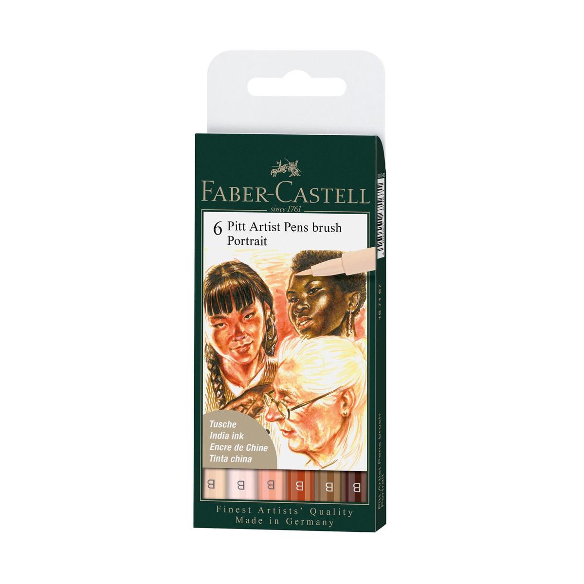 Faber-Castell PITT Artist Pen Brush Pen Set of 6