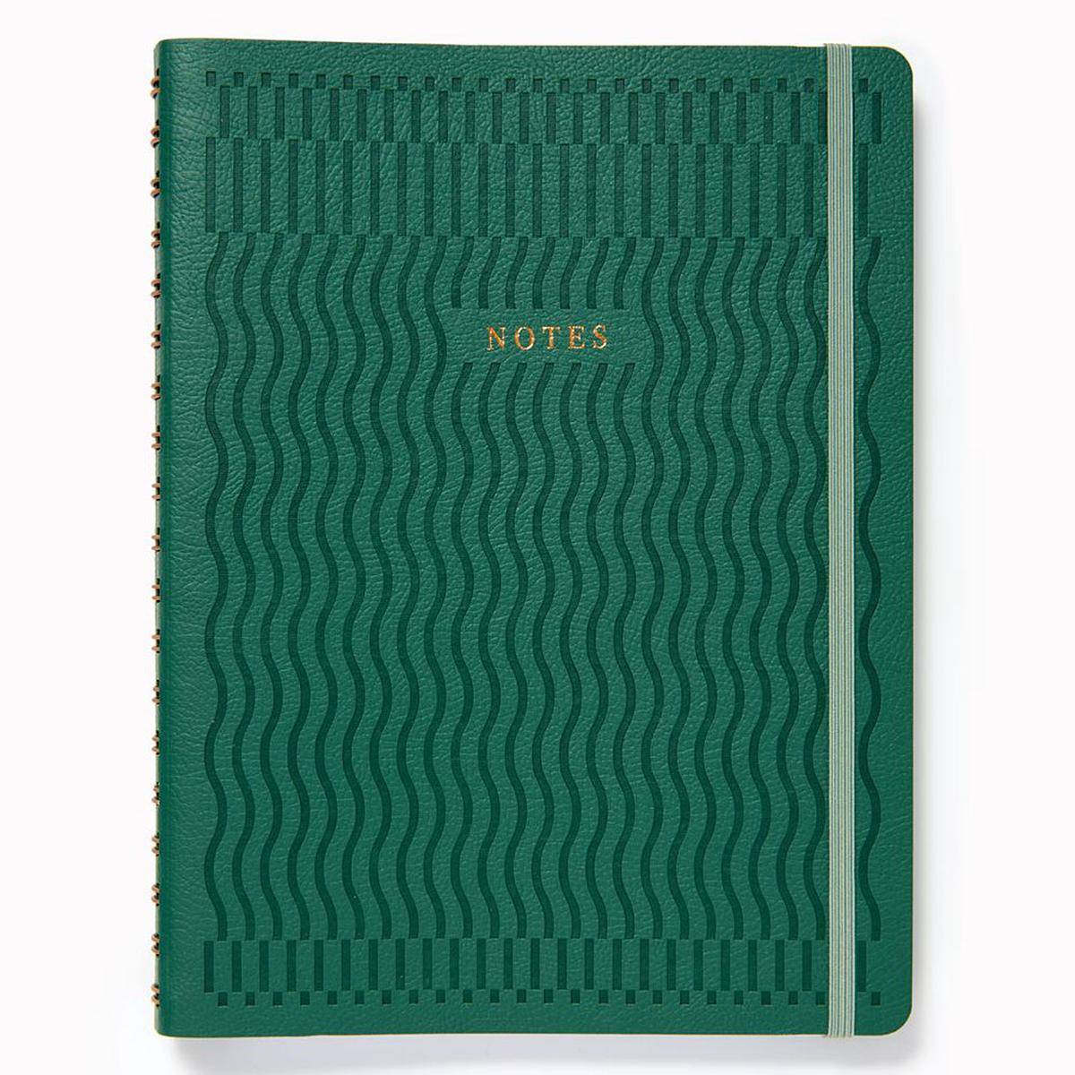 Paper Wasp Wavy Lines Faux Leather Semi Concealed Journal