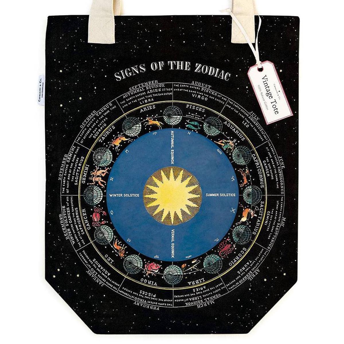 Zodiac Chart Tote Bag