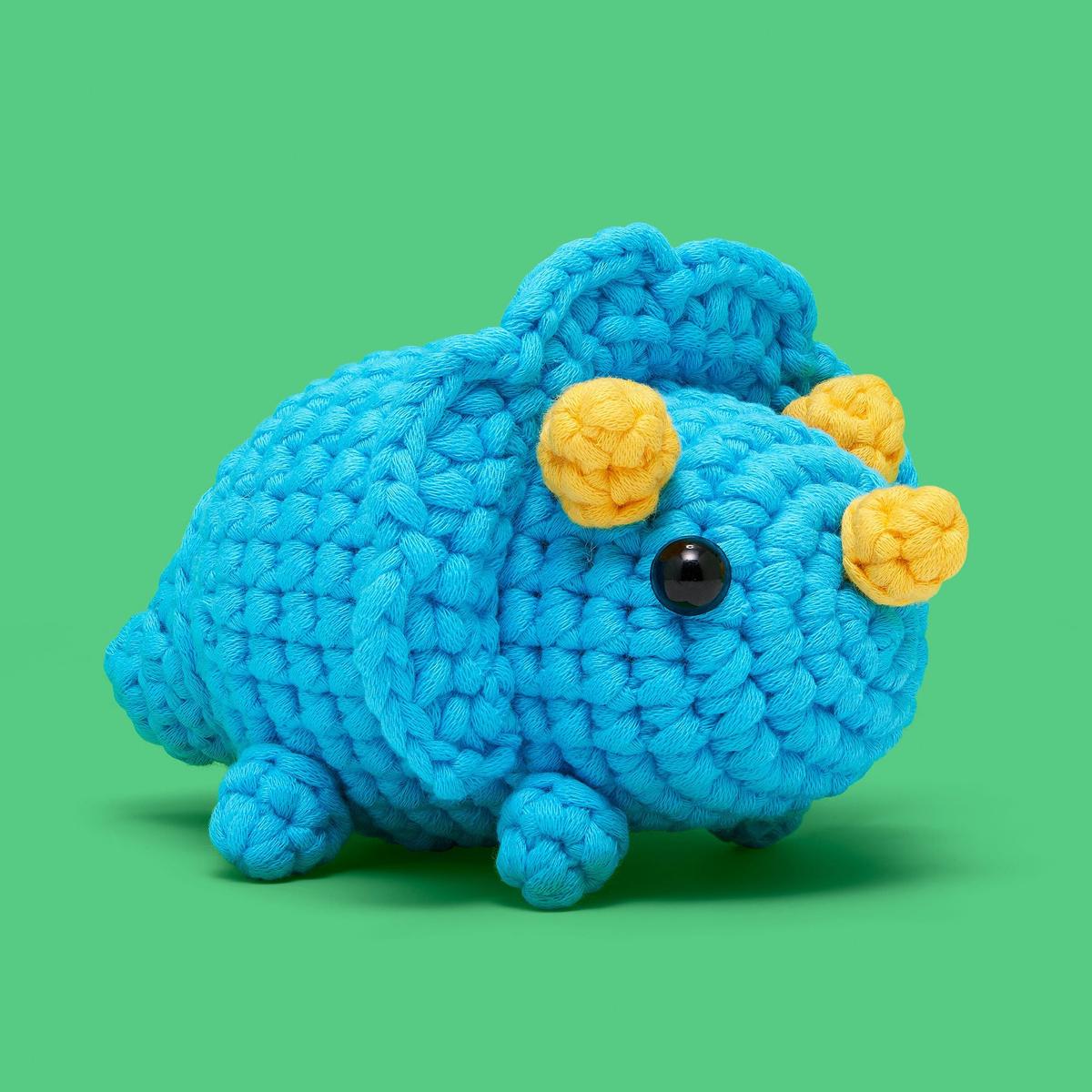 Oscar the Triceratops Learn to Crochet kit