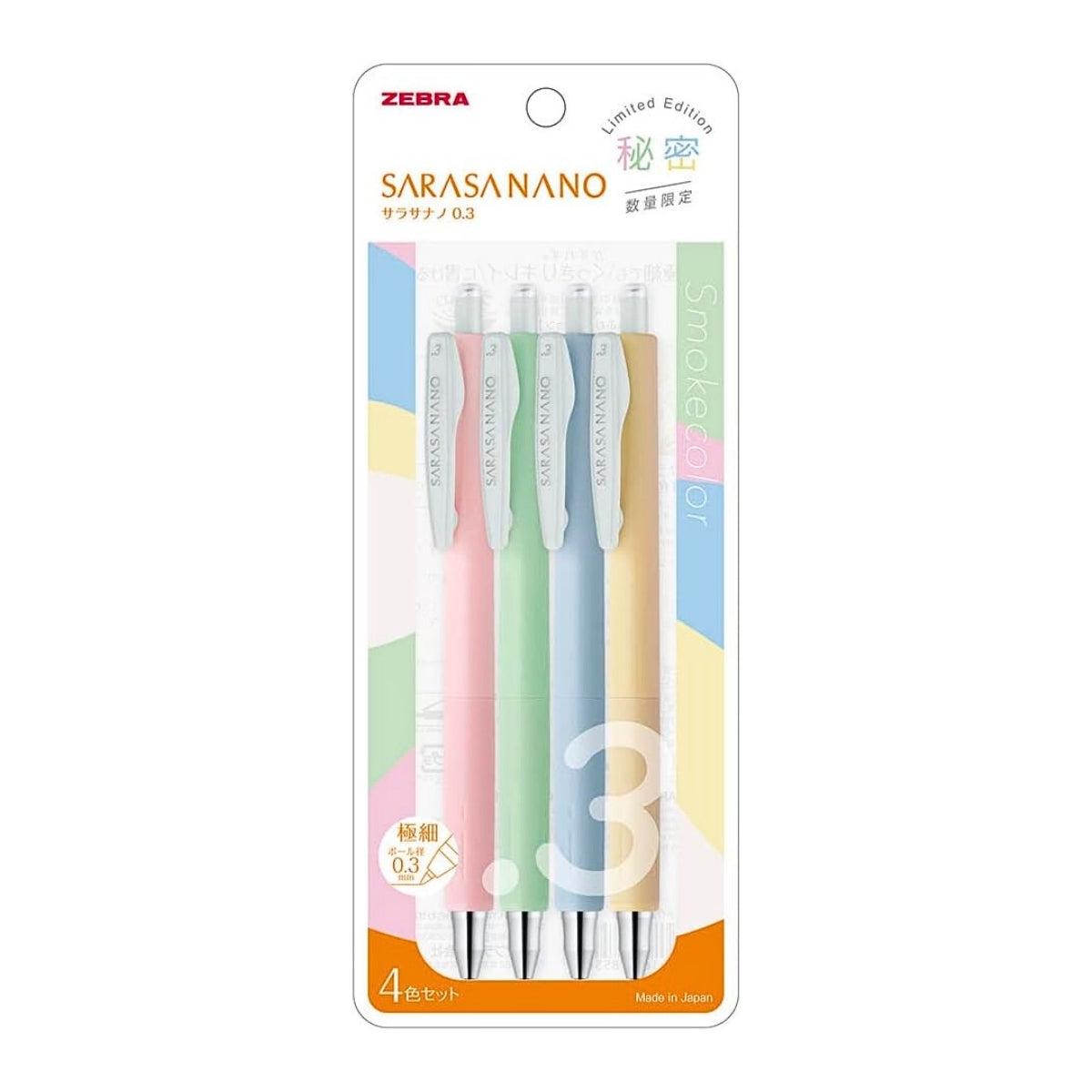 Zebra Sarasa Nano Smokey Colour Gel Pen Set 0.3mm Limited Edition