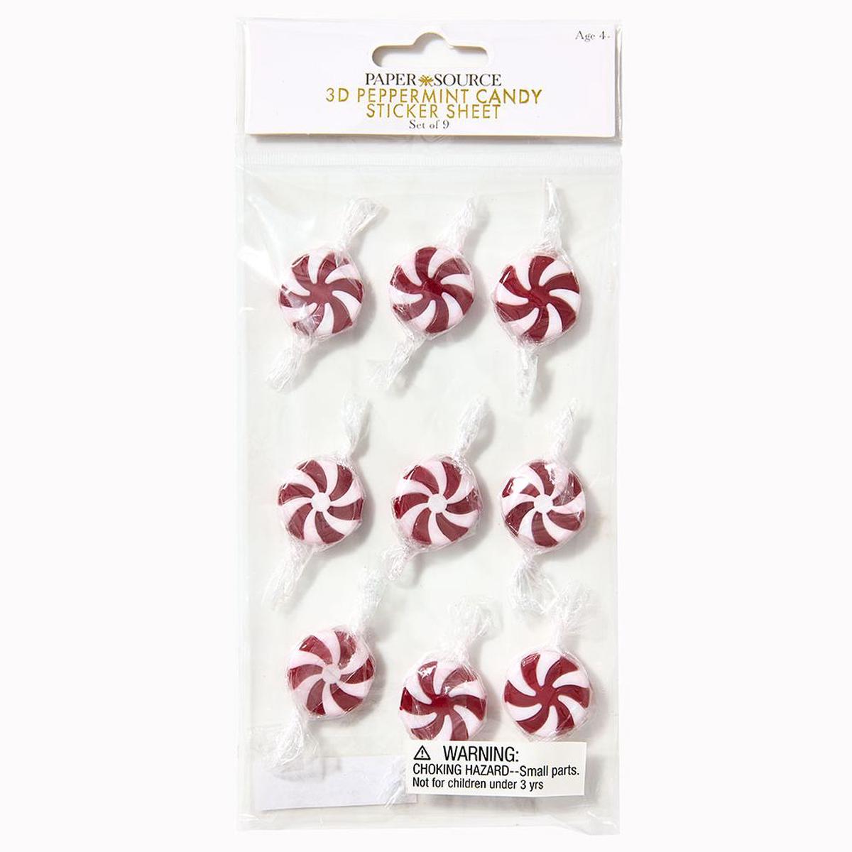 3D Peppermint Candy Sticker Sheet