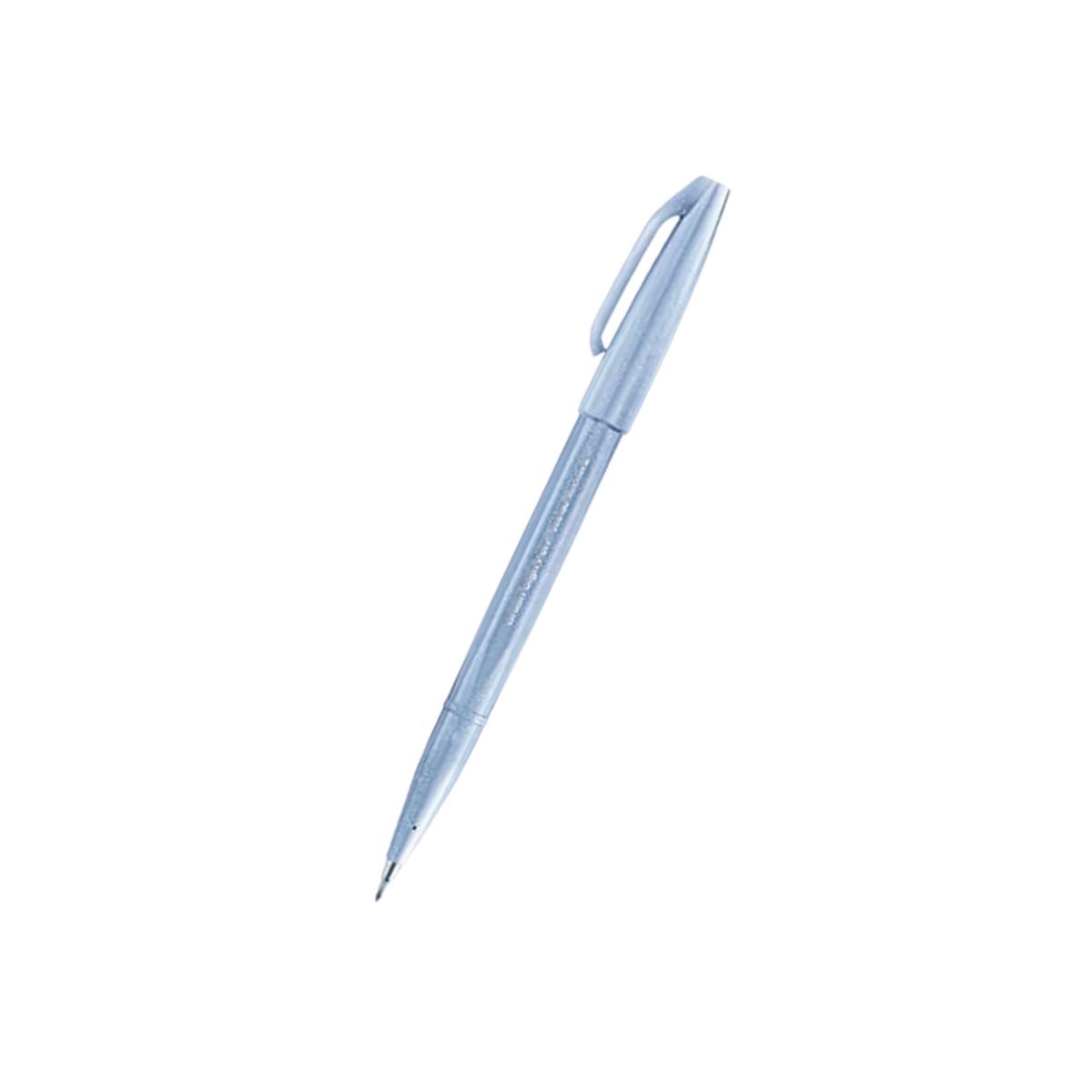 Pentel Touch Brush Sign Pen Grey Blue