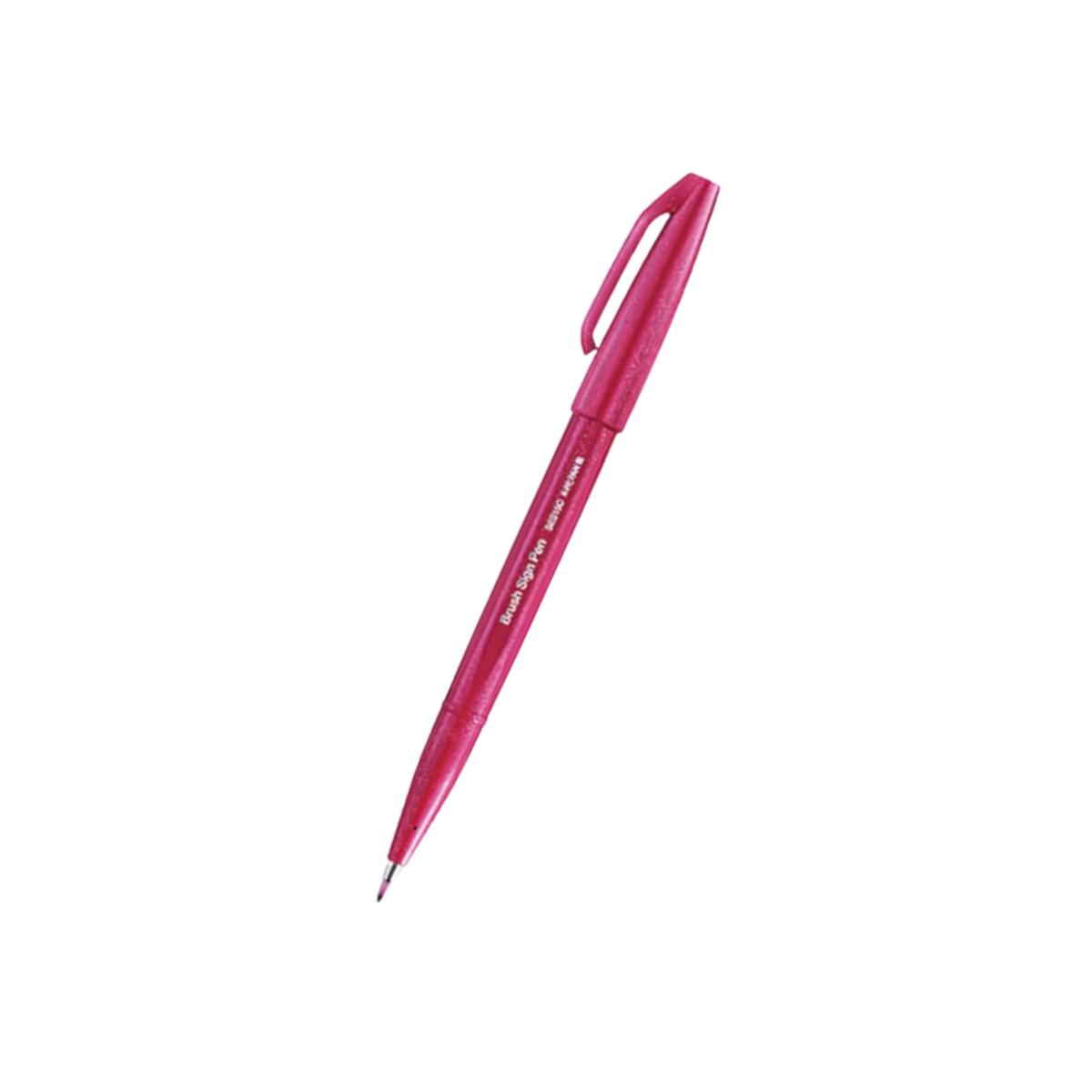 Pentel Touch Brush Sign Pen Burgundy