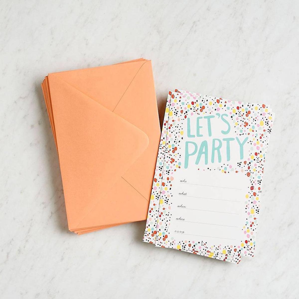 Sprinkles Confetti Fill-In Invitations