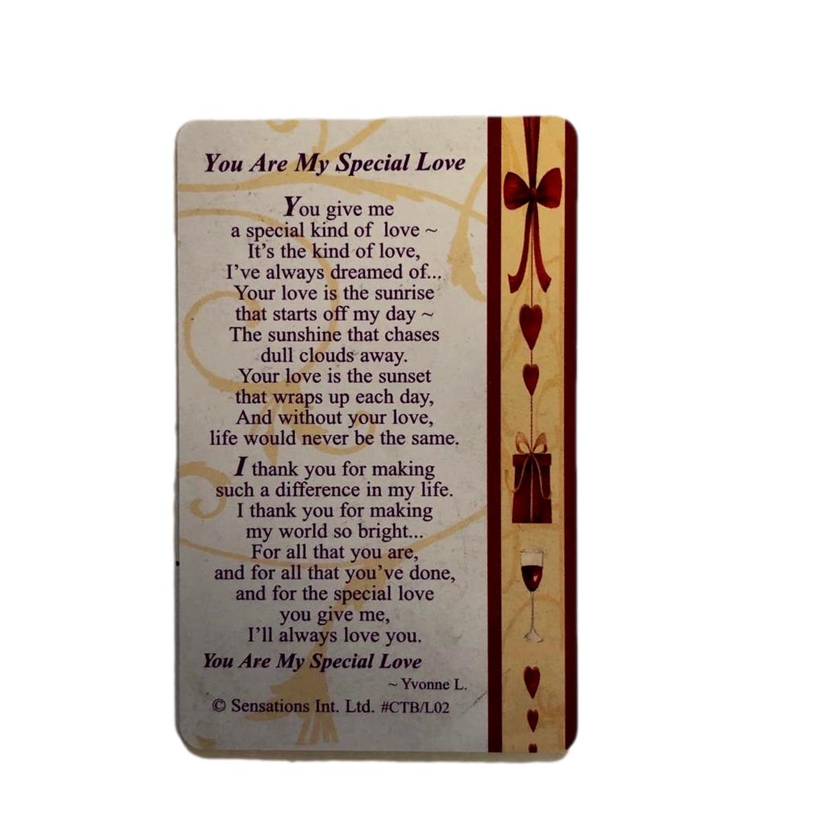 You Are My Special Love Wallet Card