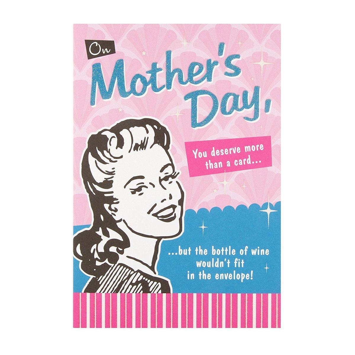 'Bottle Of Wine' Open Humour Mother's Day Card