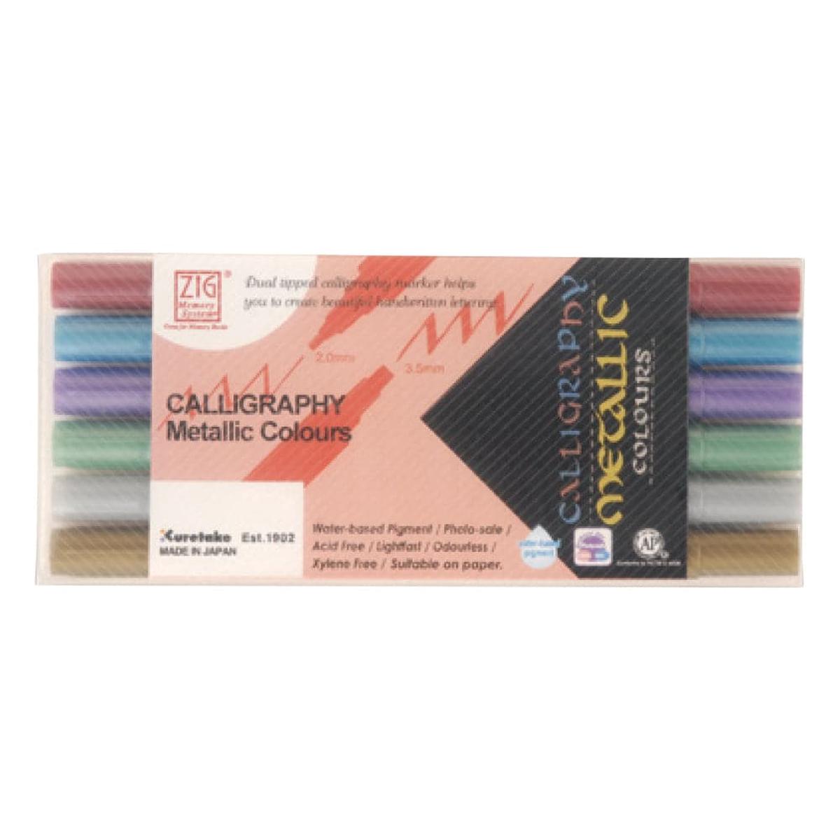 Kuretake ZIG Memory System Calligraphy Metallic Colours