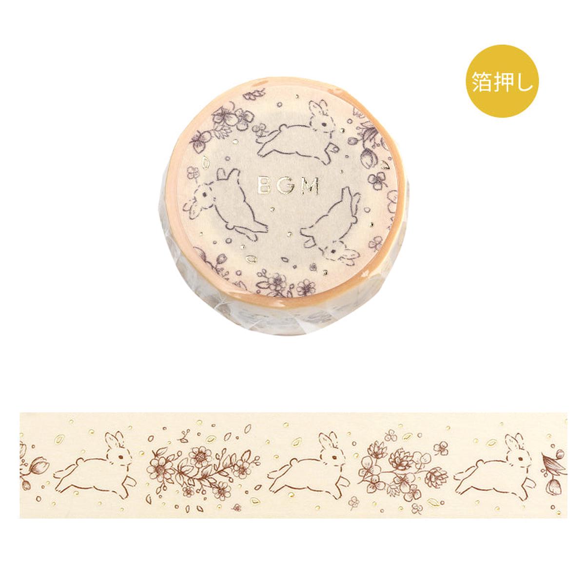 BGM Foil Stamping Masking Tape: Rabbit Country - Fairy Tale