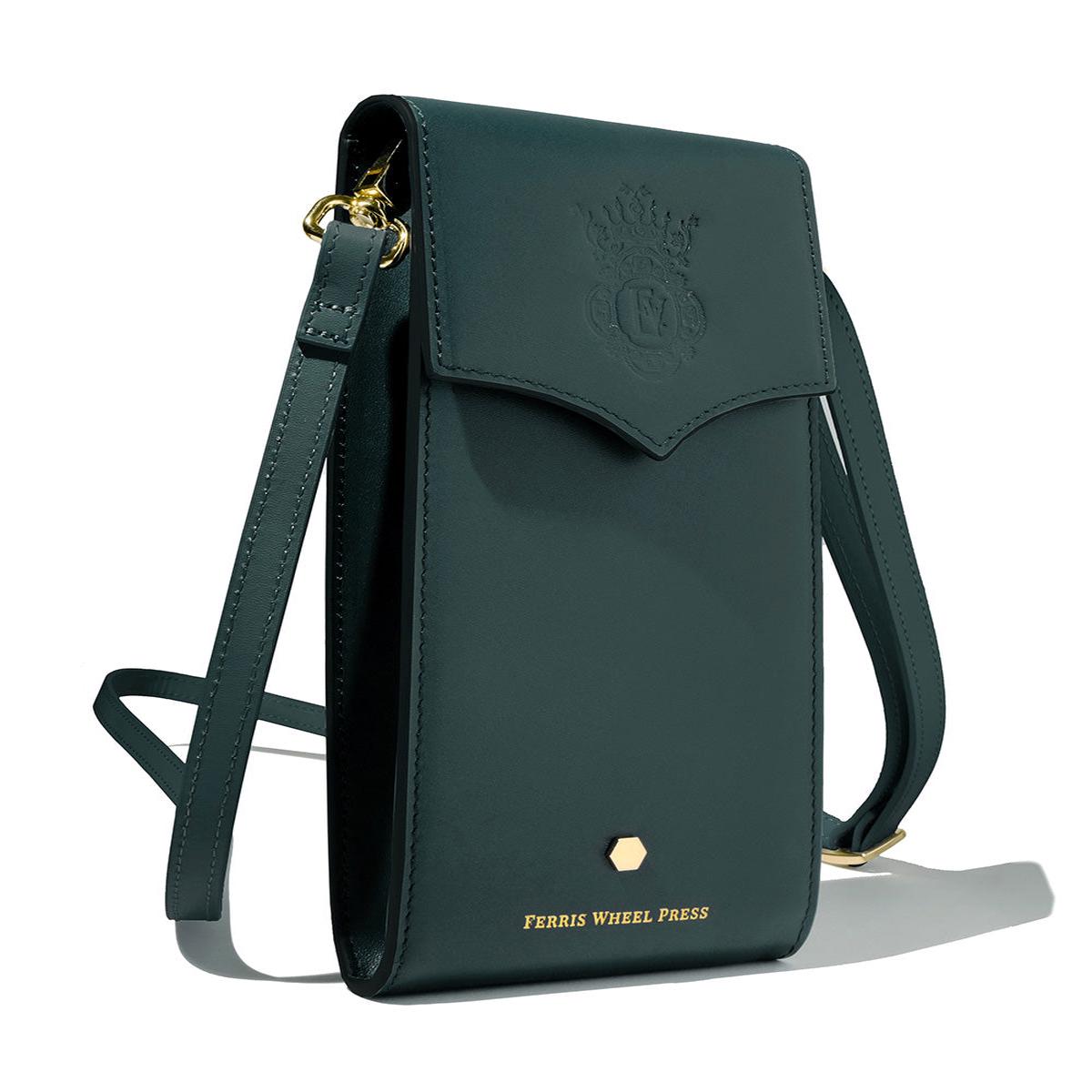 Ferris Wheel Press Leather Collection - The Pendant Purse Deep Teal