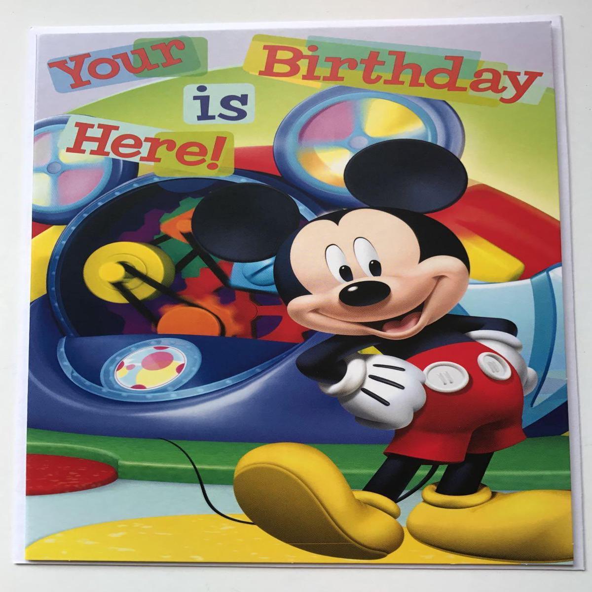 Your Birthday is Here! with Mickey Mouse Card
