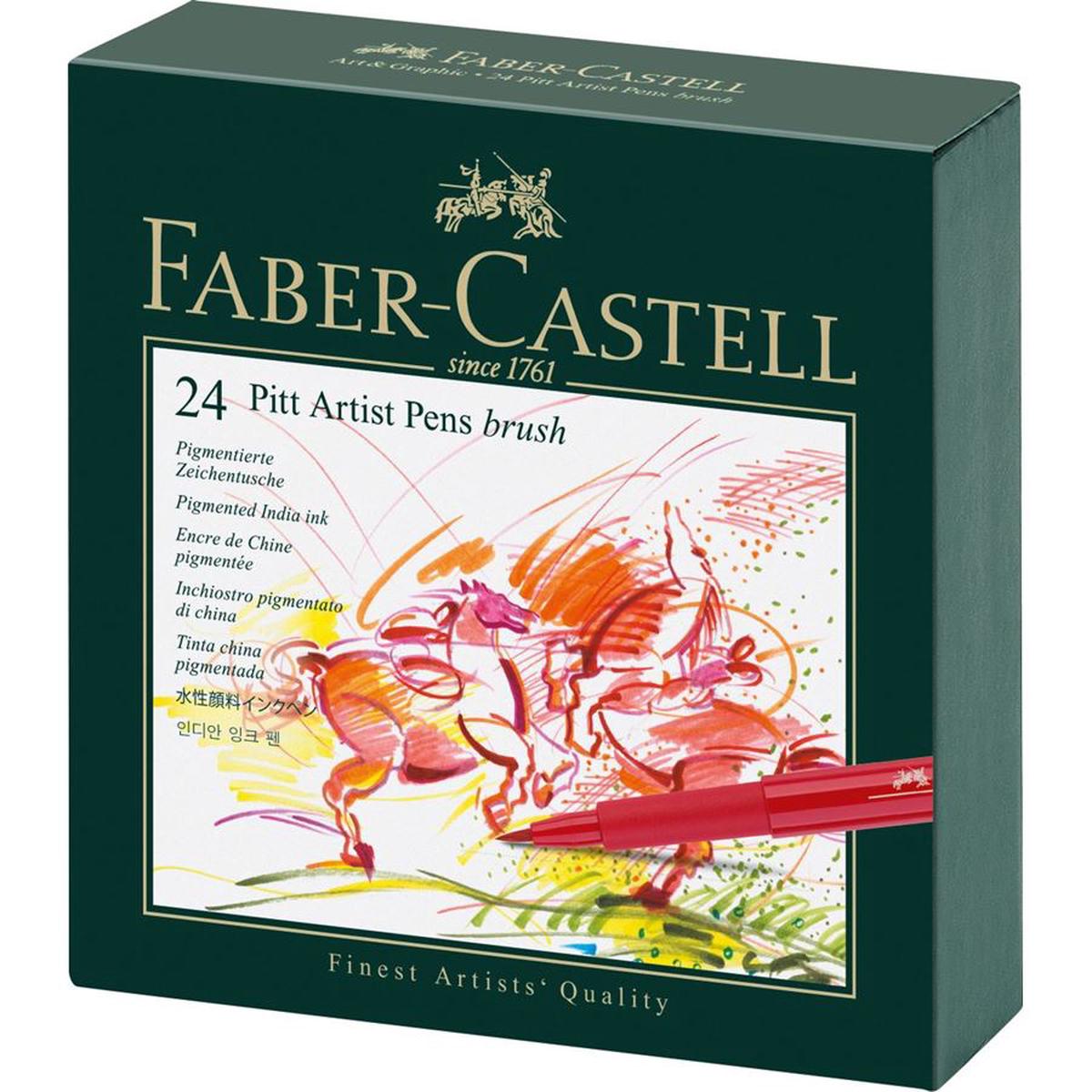 Faber-Castell PITT Artist Brush Pen Studio Box Set of 24