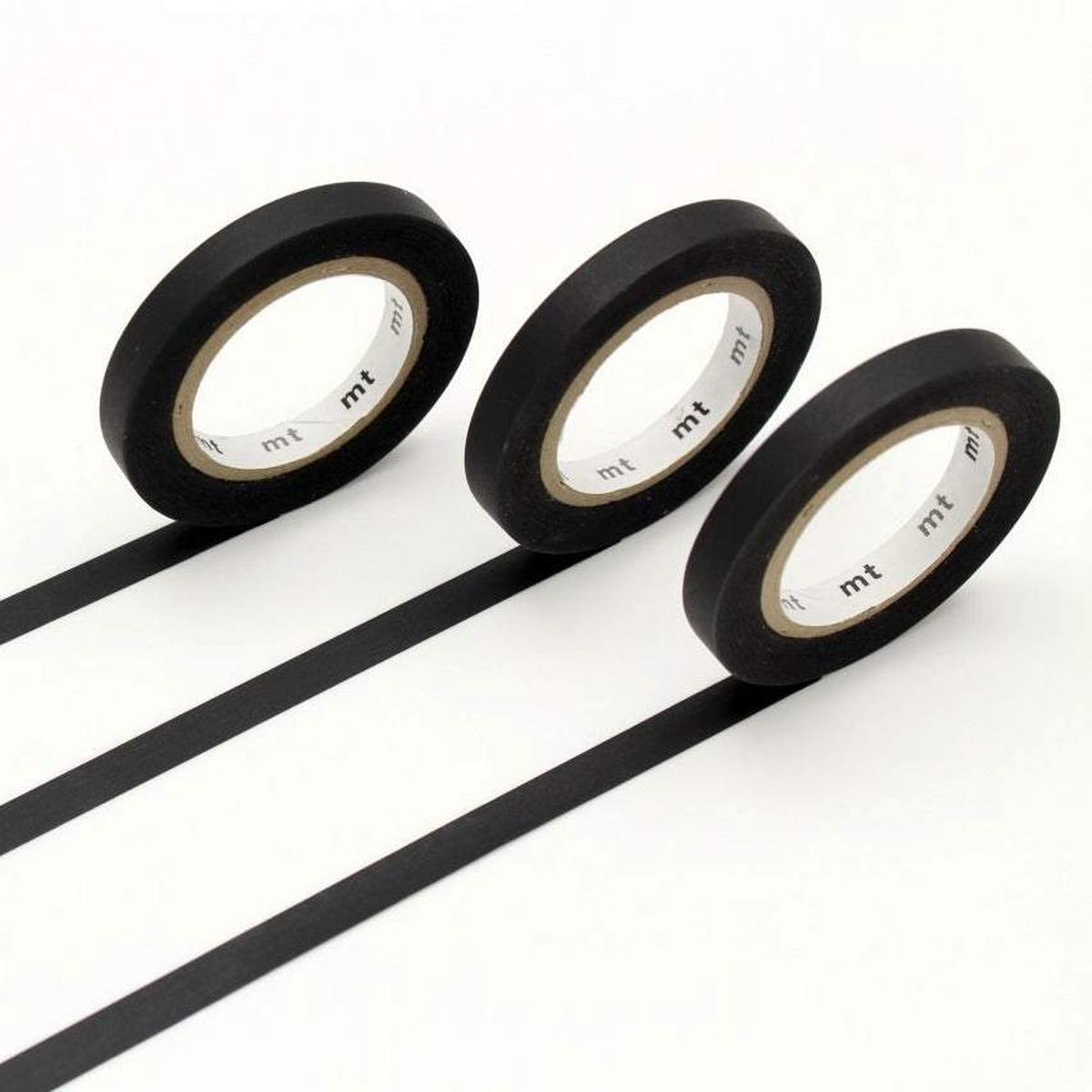 MT Slim 6mm Washi Tape Set J Matte Black