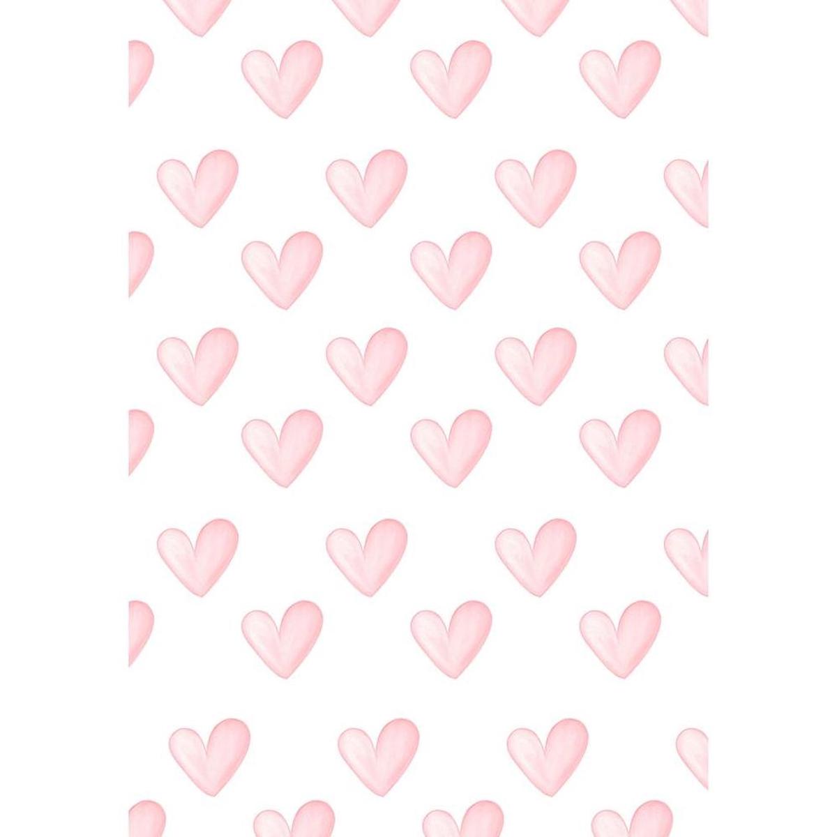 Painted Pink Hearts Flat Wrap