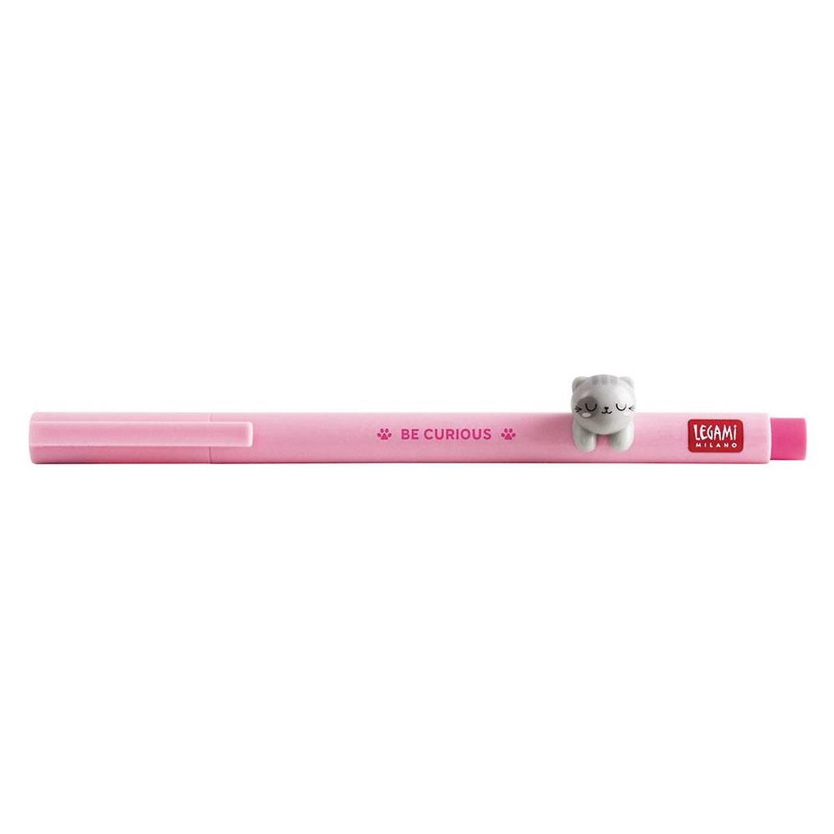 Legami Gel Pen With Animal Decoration - Lovely Friends - Kitty