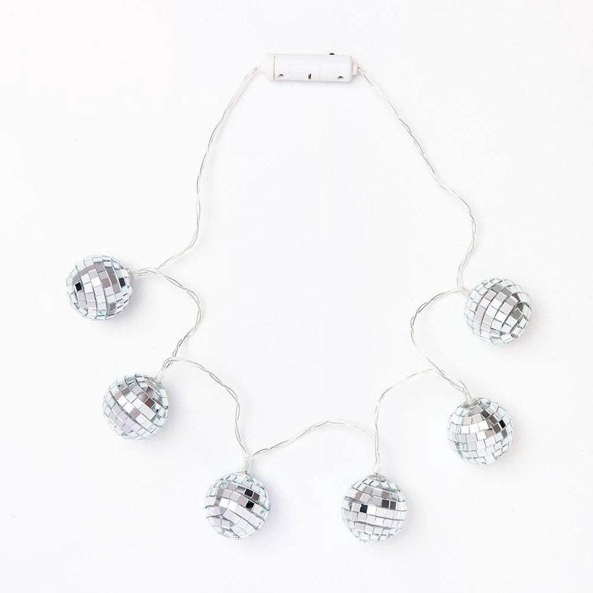Light Up Disco Ball Necklace