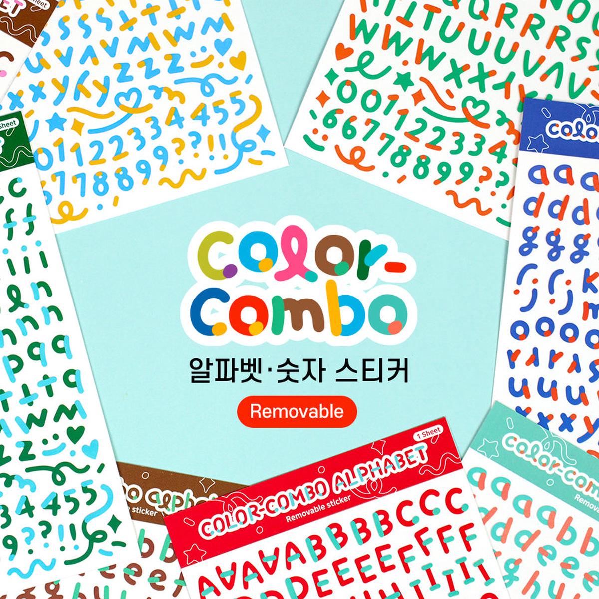 Paperian Colour Combo Alphabets & Numbers Stickers