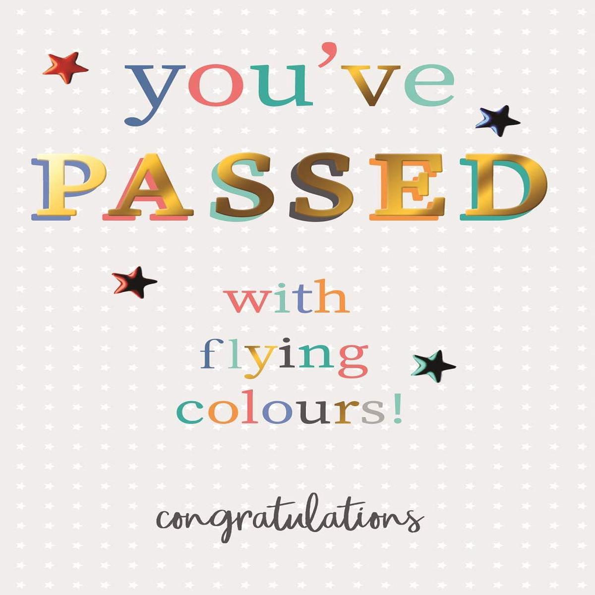 You Passed with Flying Colours! Congratulations Card