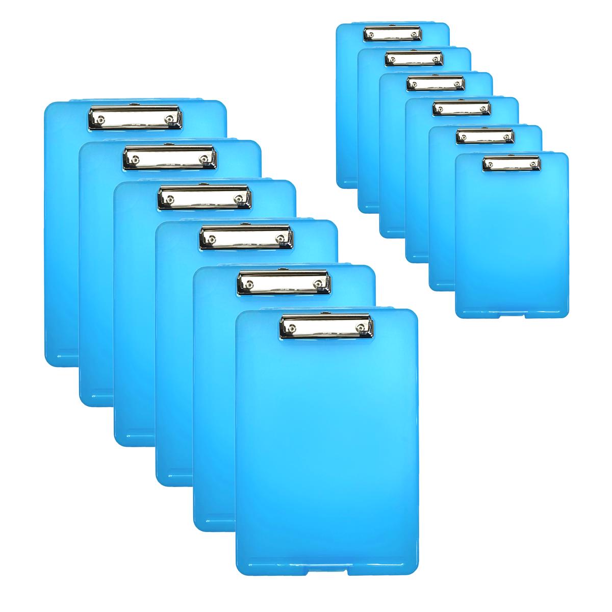 100 x A4 Blue Clipboard Box File - Storage Filing Clip Board Case