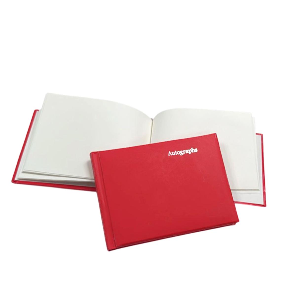 100 Pages Red Autograph Book School Leavers Signature, End of Term Memory Book