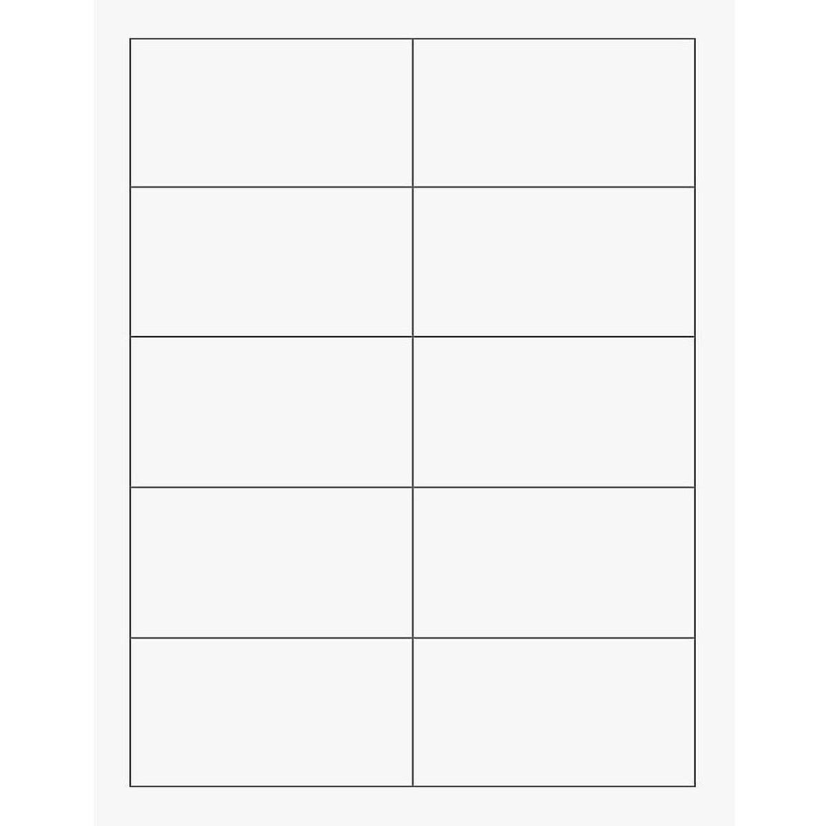 Pure White Printable Business Cards