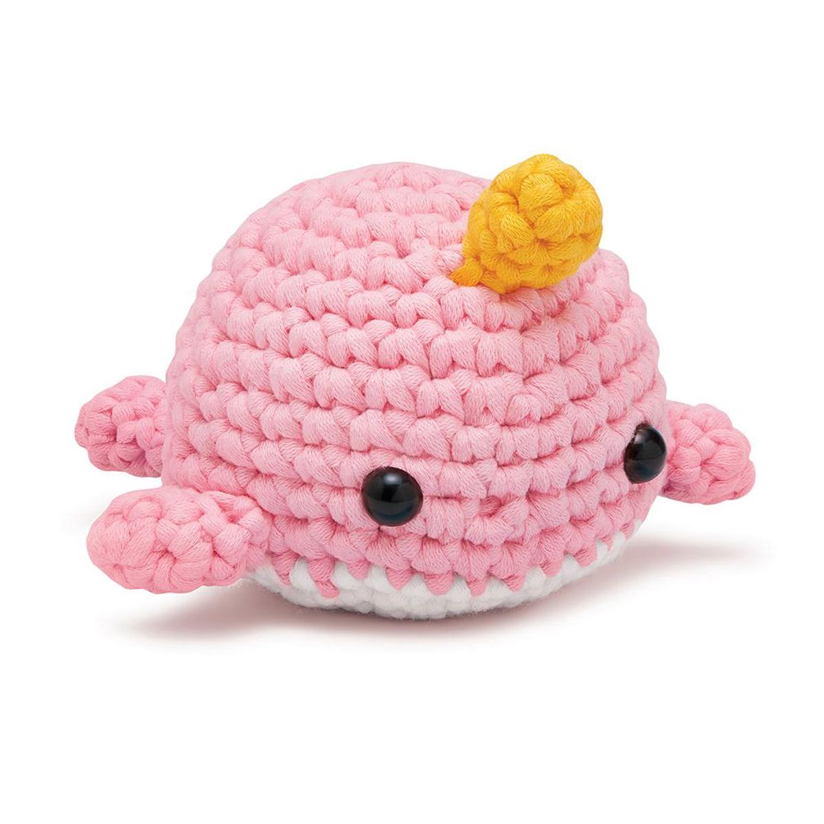 Bjrn the Narwhal Pink Learn to Crochet Kit
