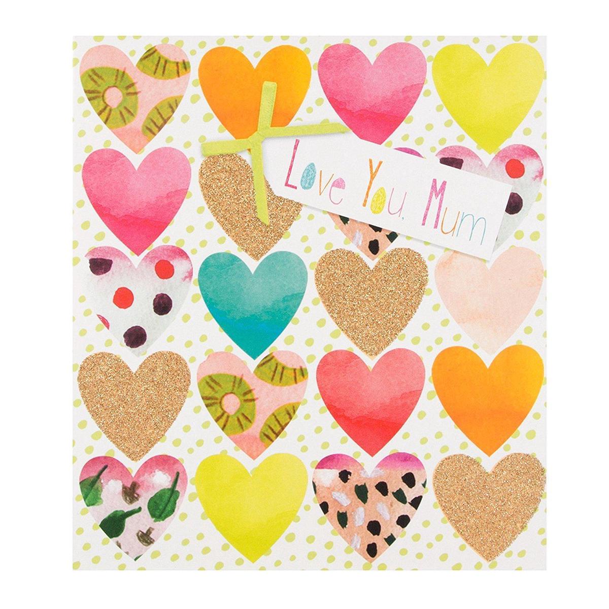 'Love You Mum' Contemporary Mother's Day Card