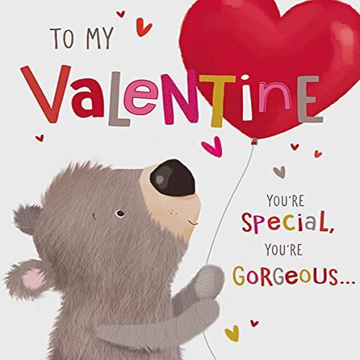You're Gorgeous 'Lots of Love' Heart Balloon Valentine's Day Card