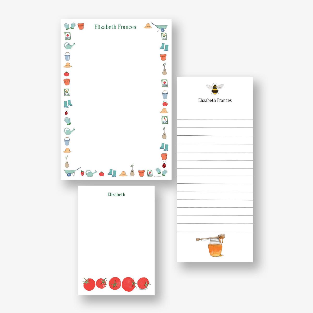 Garden Market Personalized Mixed Notepad Set