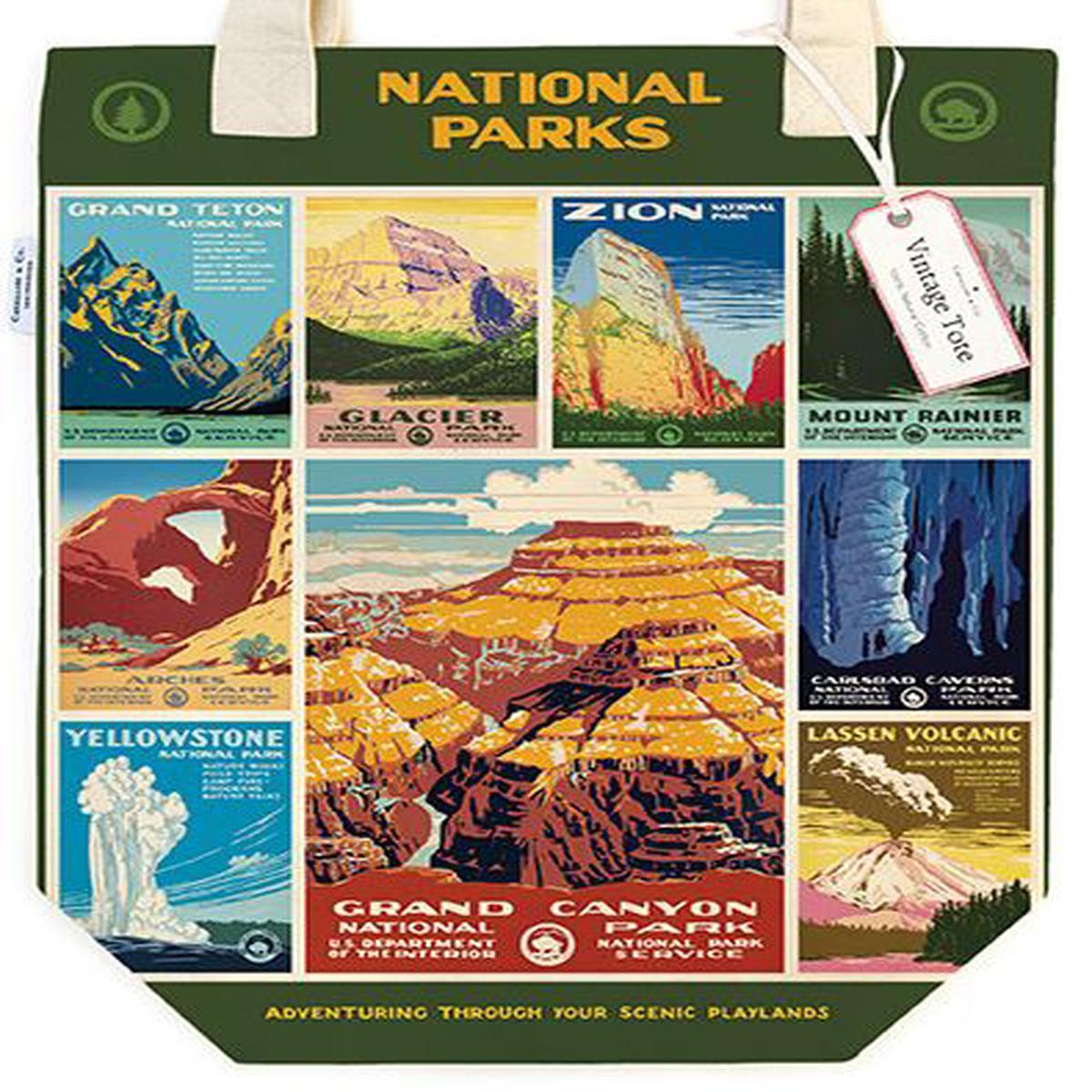 Green National Parks Posters Tote Bag