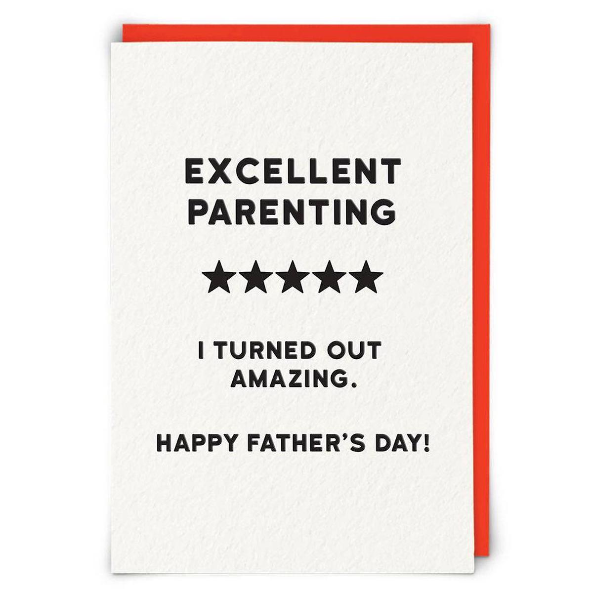 Excellent Parenting Father's Day Card