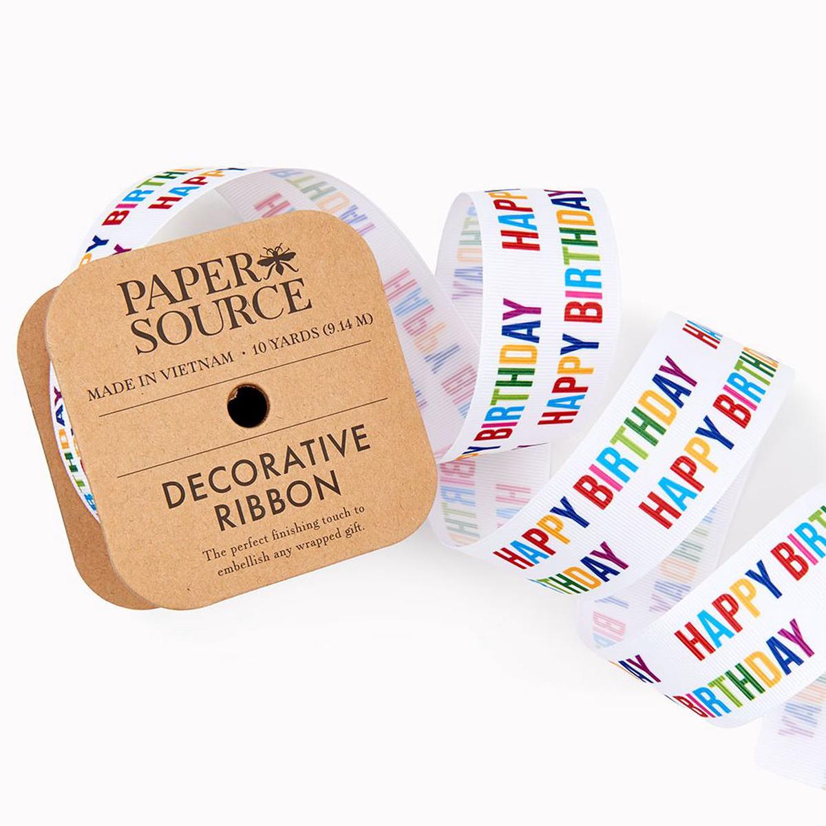 Happy Birthday Ribbon 1.5" 10YD
