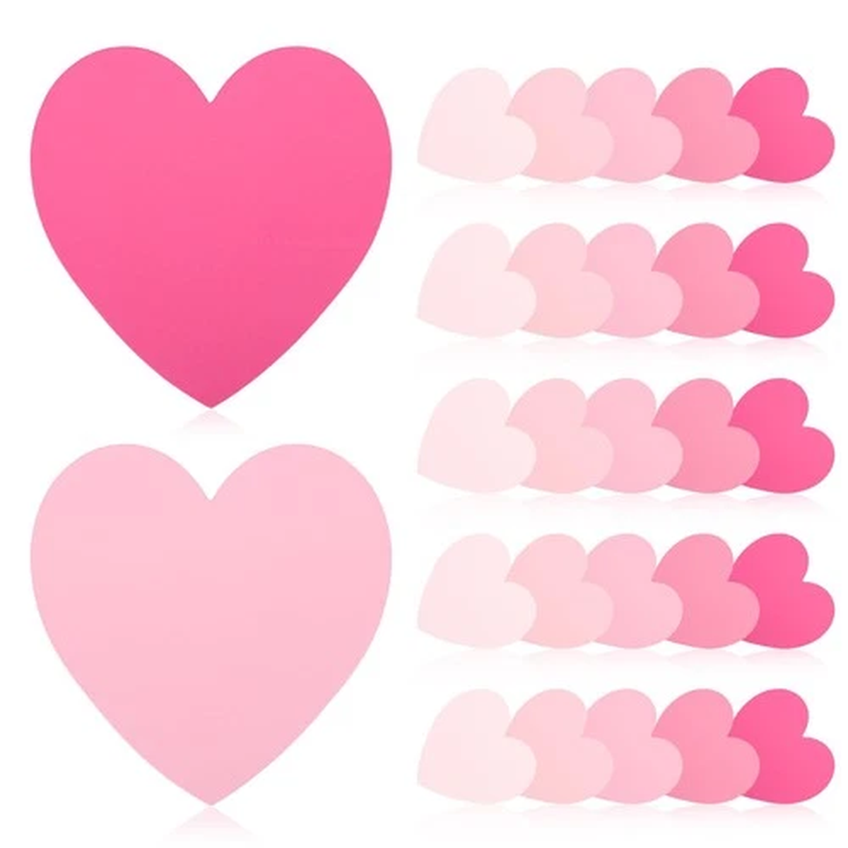 150 Pcs Heart Index Cards - Pink, 3x3 Colored Note Cards for , Learning, Offi...